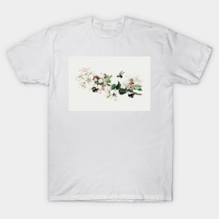 Vintage apple blossom illustration in a Christmas card T-Shirt